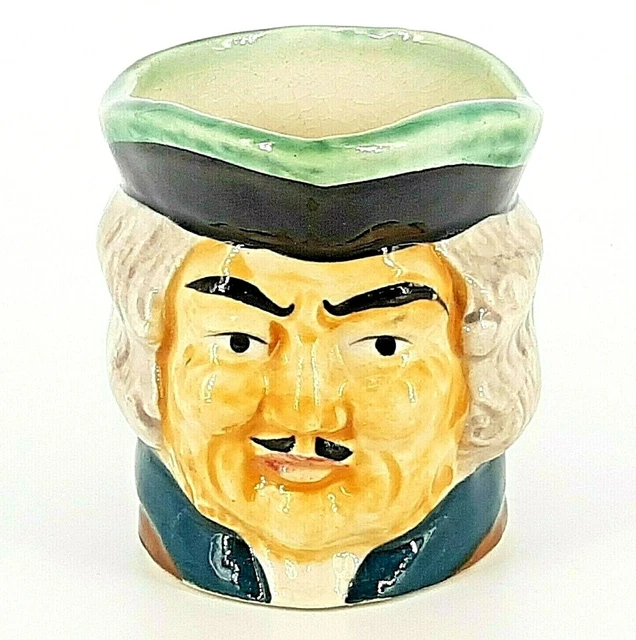 Vintage Toby Jug Mug Man Face Mustache Small Pitcher Japan  3" Tall