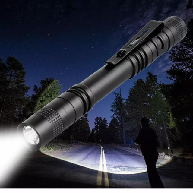 ➡️TACTICAL FLASHLIGHT SMALL LED Torch Light Mini Pen MICRO TINY Penlight