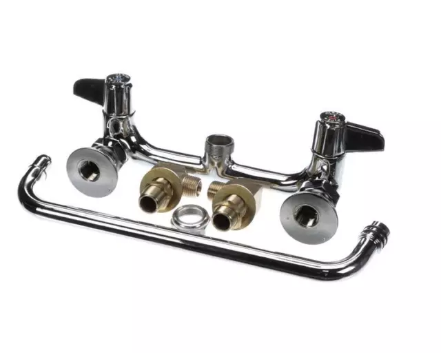 T&S Brass 8 Wall Mount Faucet, 12 Swing Nozzle, Lever Hand 5F-8WLS12 - Free