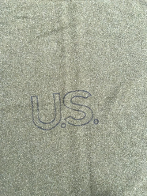 Vintage US Army Wool Military  blank WWII Style Green, F.P.I tag