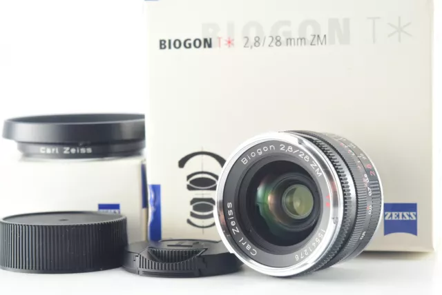 Kapuze [Beste Mint] Carl zeiss Biogon T 28mm f2.8 ZM Schwarz Leica M Mount Von