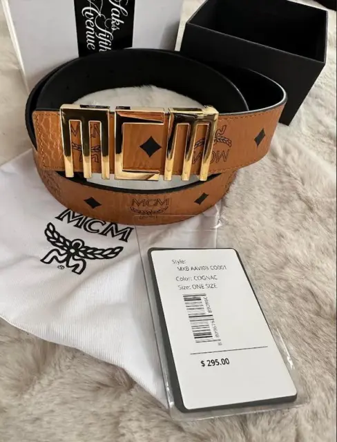 Tan MCM Tech Belt Unisex