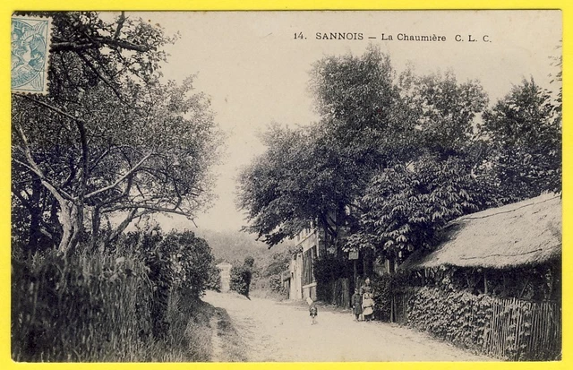 cpa 95 - SANNOIS (Val d'Oise) La CHAUMIÈRE Café Restaurant Chemin de CORMEILLES