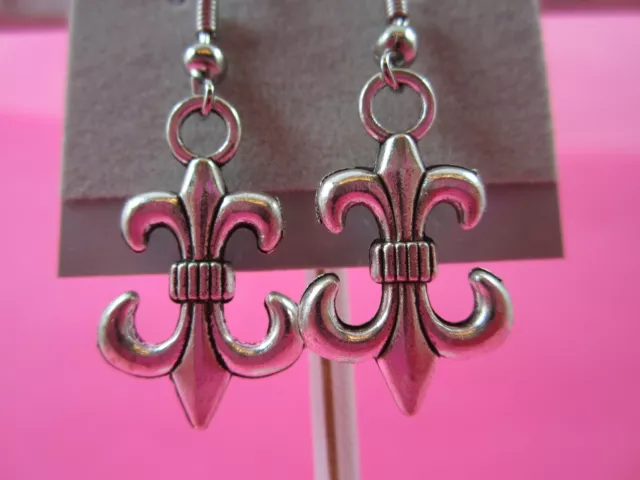 Fleur De Lis Dangle Earrings