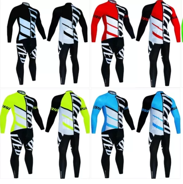 Completo ciclismo Maglia/Salopette invernale pile felpato termico fondello inGel