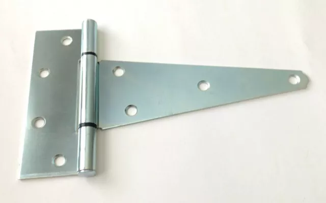 8" Heavy Duty Tee T Hinges Zinc-Plated for Fence Gate Barn Shed Door