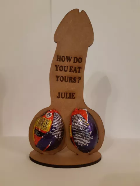 Personalised Creme Egg Willy Rude Naughty Novelty birthday Easter Gift Keepsake