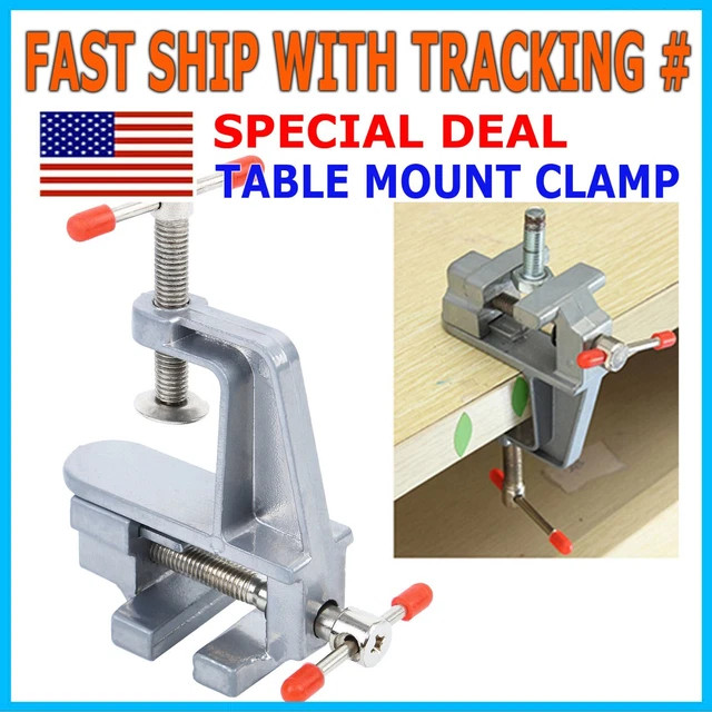 3-Inch Mini Clamp-On Swivel Ball Hobby Vise – Alloy Steel For Bench Table