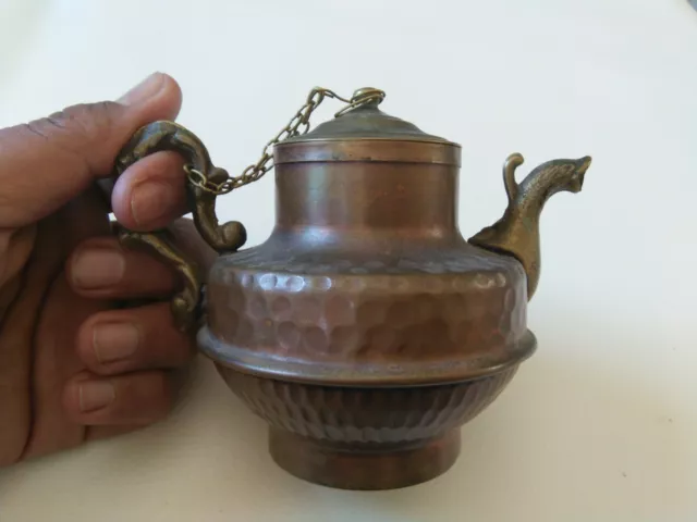 Antique Old Chinese Ancient Bronze Tea Pot Stunning