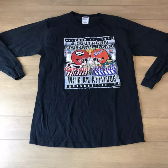 GEORGIA BULLDOGS   VS FLORIDA GATORS Mens Long Sleeve Tee Shirt Medium