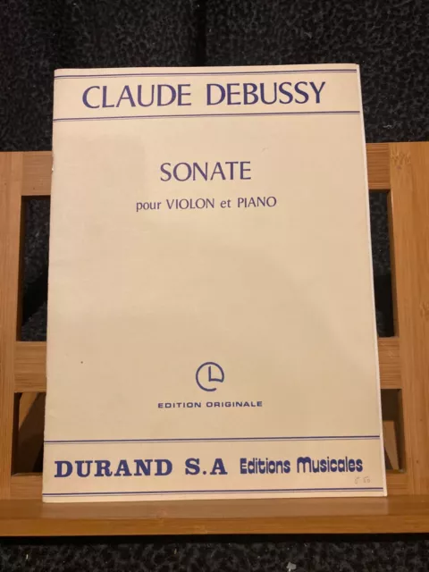Claude Debussy Sonate pour violon et piano partition éditions Durand