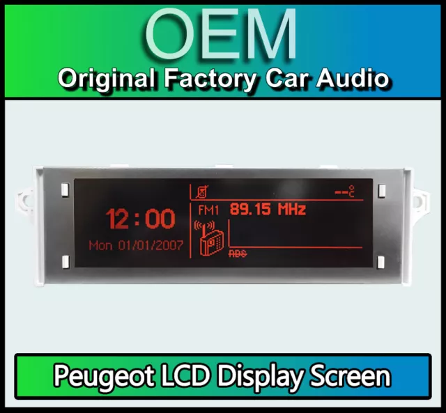 Peugeot 207 display screen, RD4 car stereo radio LCD Multi function clock dash