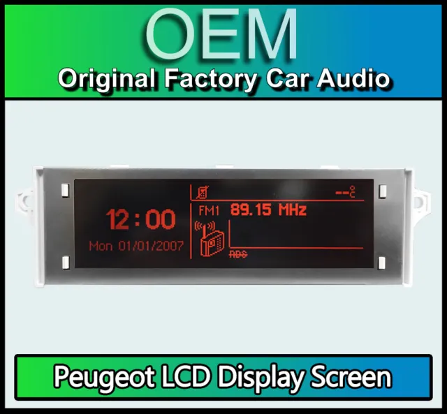 Peugeot 3008 display screen, RD4 car stereo radio LCD Multi function clock dash