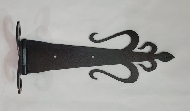 Gate Hinges Door Iron Strap Hinge Black Barn Heavy Duty Shed Pack Wrought 3