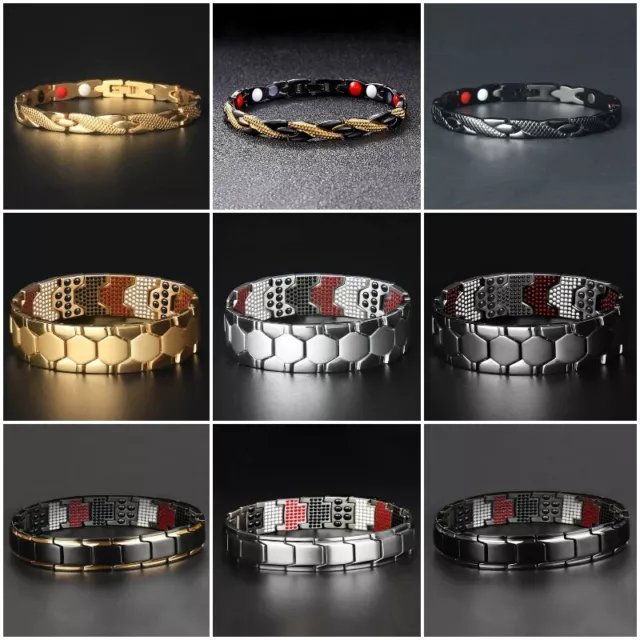 Therapeutic Energy Healing Stainless Steel Magnetic Bracelet Therapy Arthritis