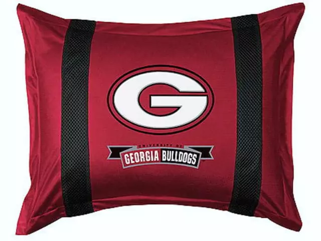 NEW Univ. of Georgia Bulldogs Jersey Sham with Banner SL White G