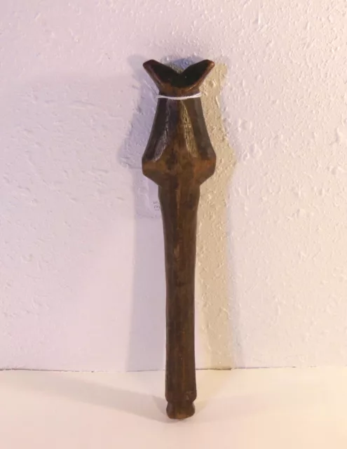 Vintage African Top Blown Wooden Flute from the Lobi People of Burkina Faso