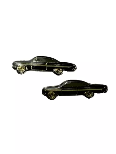 Custom Made Cufflinks Vintage Car 1961 Chevrolet Chevelle Chevy Coupe Black DIY