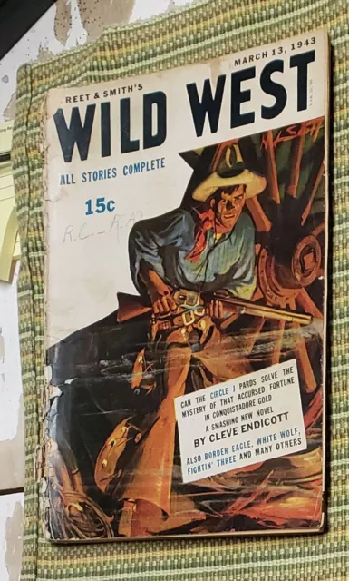 Dime Western Magazine Pulp March 1943 Vol. 160 #6  Wild West