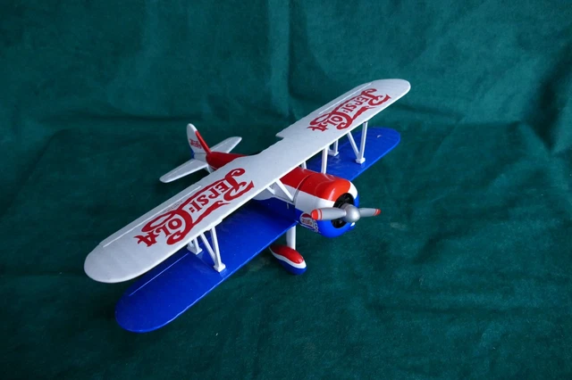Vintage diecast Pepsi cola Liberty Classics toy stearman biplane spec cast bank
