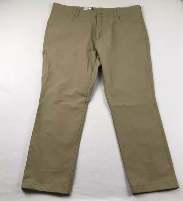 Kirkland Signature Pants Mens 40X29 Green Flat Front Comfort Pant NWT