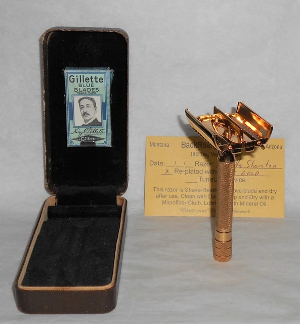 Gillette 1937 Sheraton TTO Refurbished Replated 24 Gold W Case X–37 20
