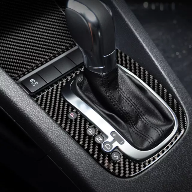 Carbon Fiber Gear Shift Panel Cover For Volkswagen VW Golf 6 MK6 GTI 08-12 TypeB 2