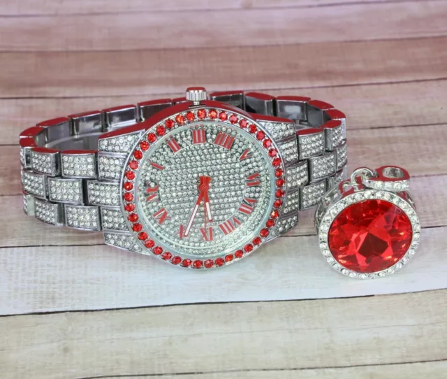 Women's Iced Lab Diamond Luxury Bezel & Band Hip Hop HGP Montres Carlo Watch