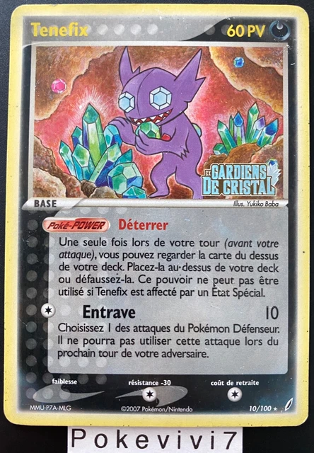 Carte Pokemon TENEFIX 10/100 Holo REVERSE Bloc EX Gardiens de Cristal FR