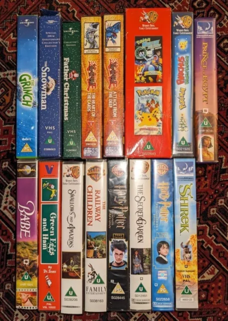 17X CLASSIC CHILDREN'S VHS Films- Pokemon/Shrek/Harry Potter/Dr Seuss ...