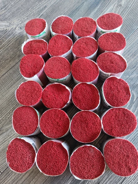 Knüpffäden, 24 Schnittpacks, purpurrot, Fein - Smyrna - Wolle ( Nr. 585 )