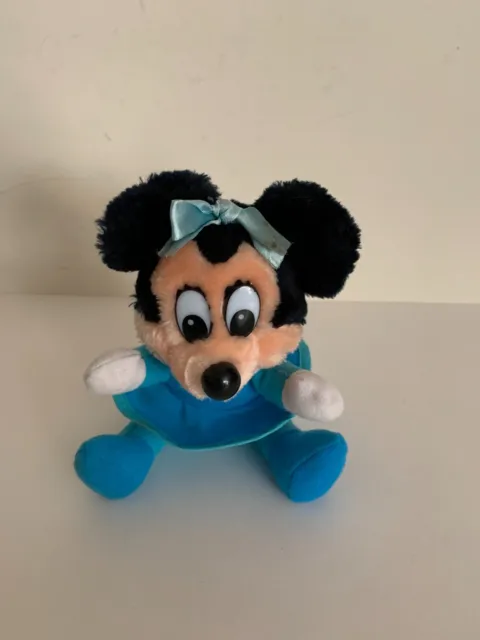 Vintage Disney Minnie Mouse Plush Mickeys Christmas Carol Stuffed Animal Toy 7"