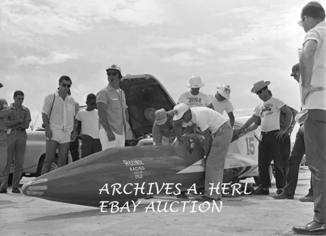 Joe Dudek & Bill Johnson Motorcycle Streamliner Land speed record Bonneville