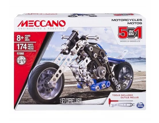 Meccano Motos 5 Modèles - Jeu de construction 8 ans+