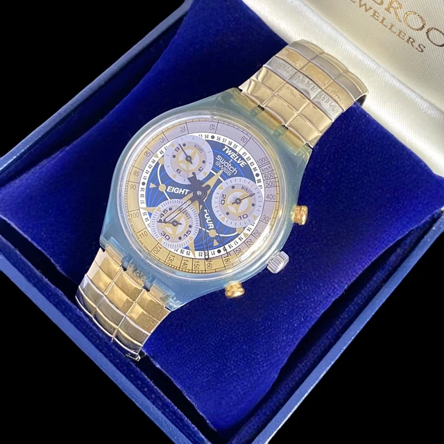 VINTAGE MENS SWATCH Chronograph Watch La Reine Prochaine Swiss