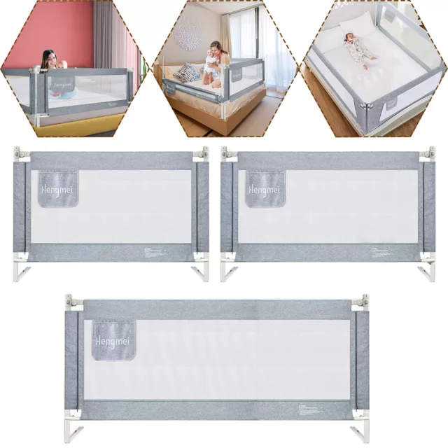 Rejilla de protección de cama gris rejilla de cuna rejilla de cama cuna cama protección contra caídas