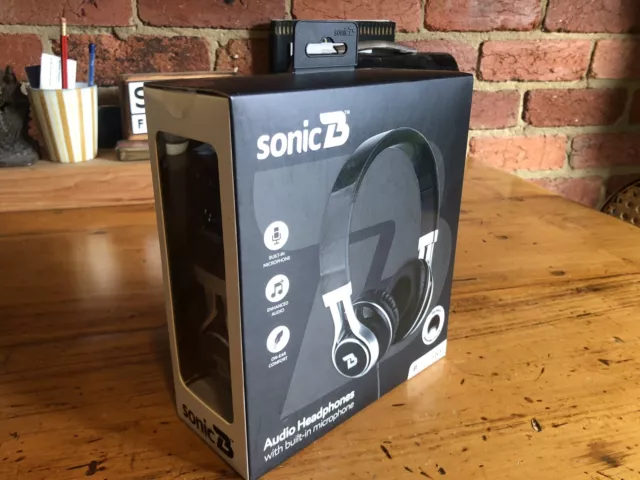 SONICB KEEN WIRELESS Bluetooth 3.5mm Headphones SBBTH3 On ear Mic
