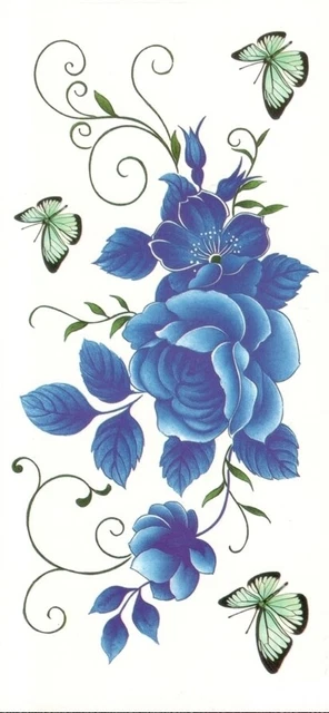 Tatouages Temporaires 12 Roses Rouges - Flash Jetable à Coller, étanche - Idéal Fête/cadeau