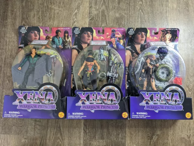 Toy Biz Xena Warrior Princess 1998 Full Set Autolycus, Velasca, Harem Xena Boxed