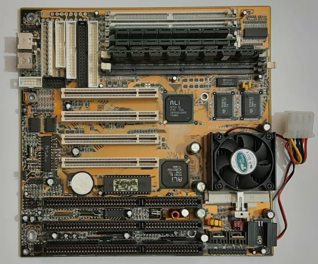 Biostar M5ATA Sockel 7 ISA Mainboard + Intel Pentium MMX 200MHz + 64MB RAM