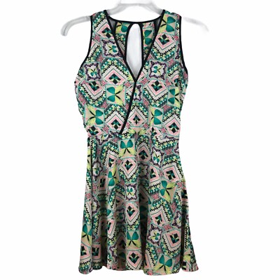 Anthropologie Kas New York Dress S A-line Sleeveless V-Neck Butterfly Print