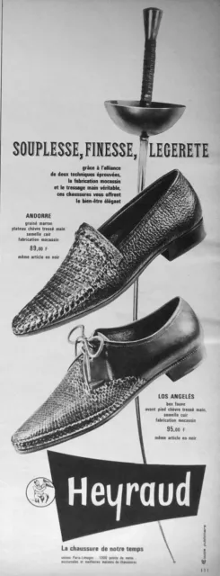 Publicité Heyraud La Chaussure De Notre Temps Souplesse Finesse Legerete