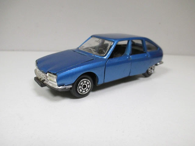 Ancien jouet Norev 1/43 Jet car Citroen GS première génération métal bleue en boite - Collection