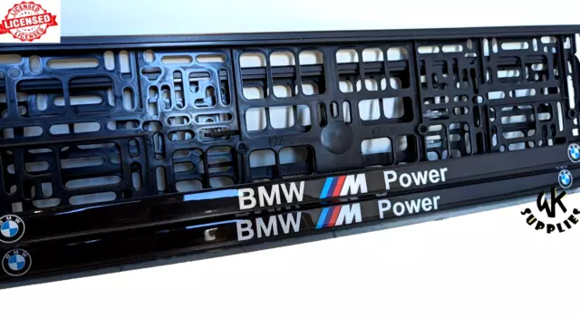 2X BMW M POWER LICENSE PLATE FRAMES PLATES EURO standard size 52cm x 11.5cm  $30.00 - PicClick