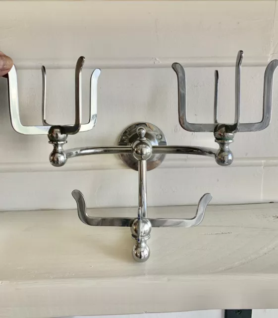 Antique BRASSCRAFTERS Cup Soap Holder Nickel Brass Bathroom Fixture Art Deco