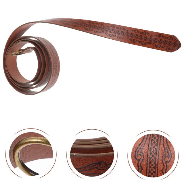 Cintura Vita Uomo Cintura Medievale In rilievo Accessorio Costume Vintage Vita Vichinga
