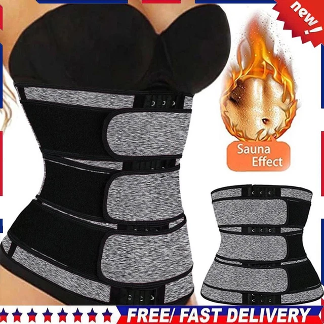 POSTPARTUM BODY SHAPER Waist Trainer Belt Gym Abdomen Waistband (Grey L