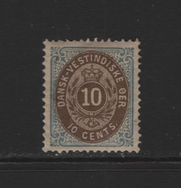 Danish West Indies Sc#10 -- Mh, Vf -- Disturbed Gum