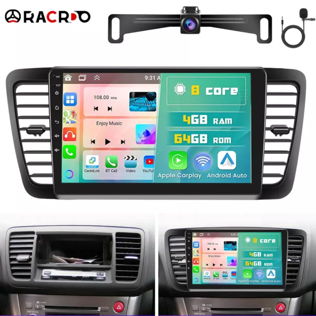 4+64G Autoradio Für Subaru Legacy 2003-2009 Android 13 Carplay GPS Navi WIFI KAM