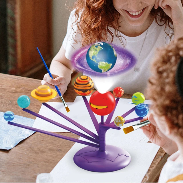 SOLAR SYSTEM PLANETARIUM DIY Science Kit Planet Model Stem Toys Gift ...